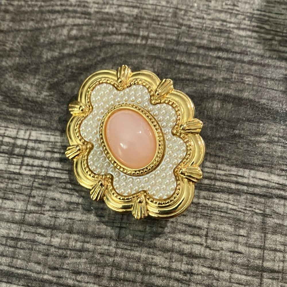 Avon Brooch with Pink Stone